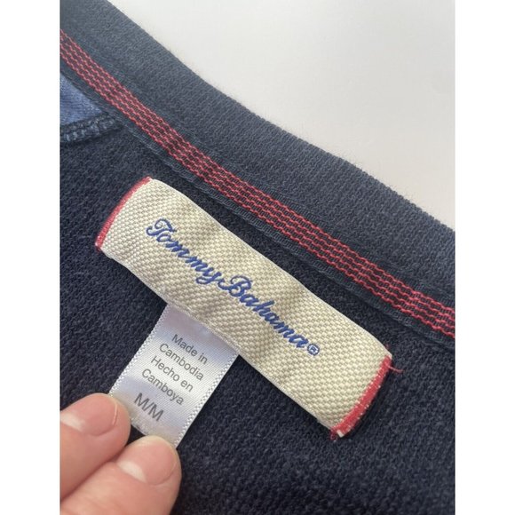 Tommy Bahama Shirt Mens M Blue Long Sleeve Thermal Casual Waffle Knit Cotton Men - Picture 2 of 8